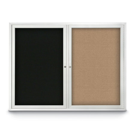 United Visual Products Corkboard, 36"x36", Rubber/Bronze UV403PLUS-BRONZE-RUBBER